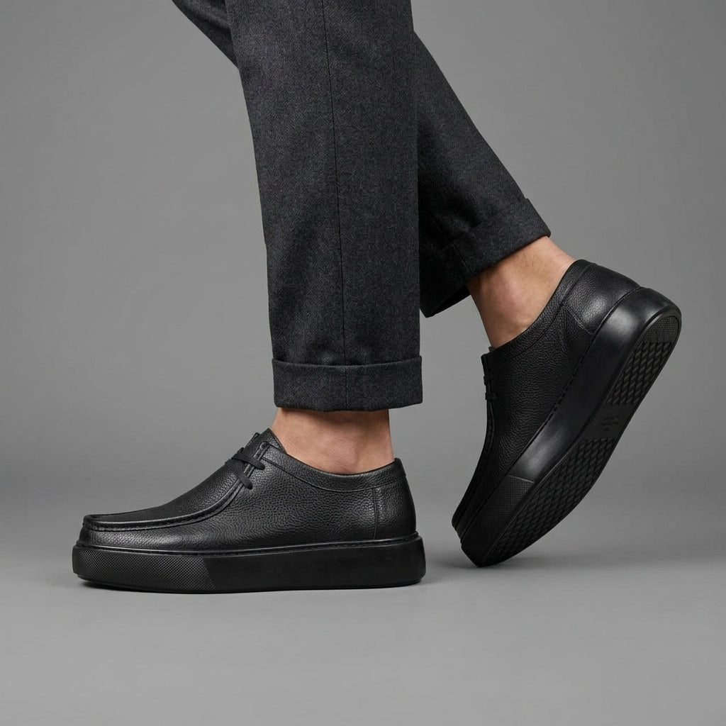 Derby En cuir Grainé