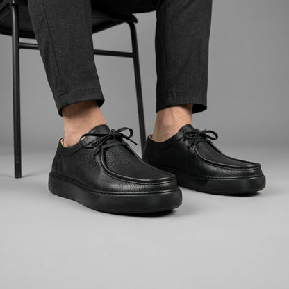 Derby En cuir Grainé